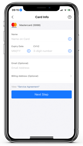 Alipay add bank card